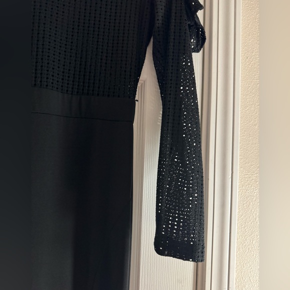 Black Lace Long Sleeve Top - Picture 3 of 6